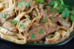 Boeuf Stroganoff sans vin