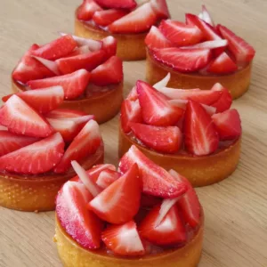 tartelette fraise rhubarbe recette