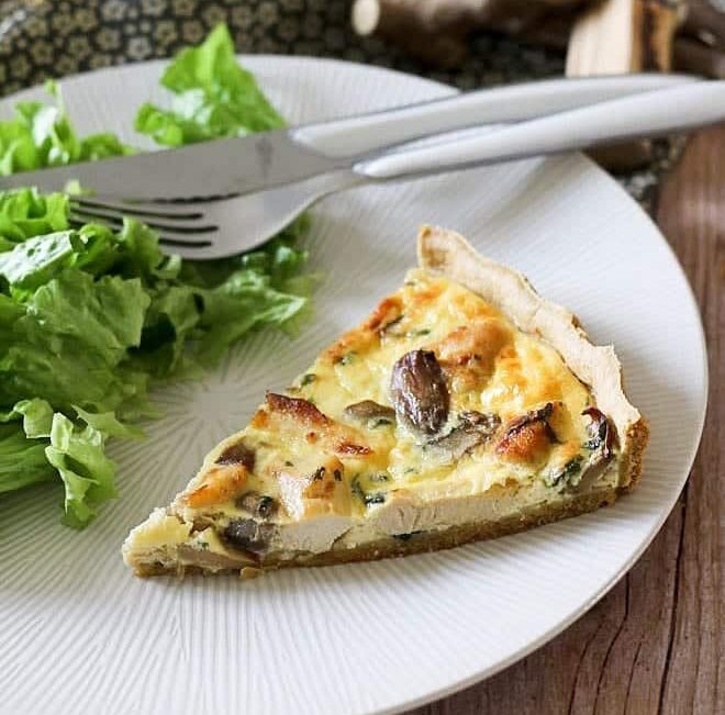 Quiche aux champignons - végétarien