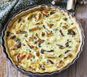 recette quiche aux champignons végétarien