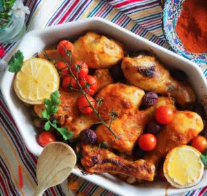 Poulet harissa et pois chiche recette