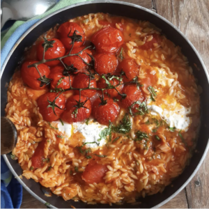 Orzo tomates et burrata