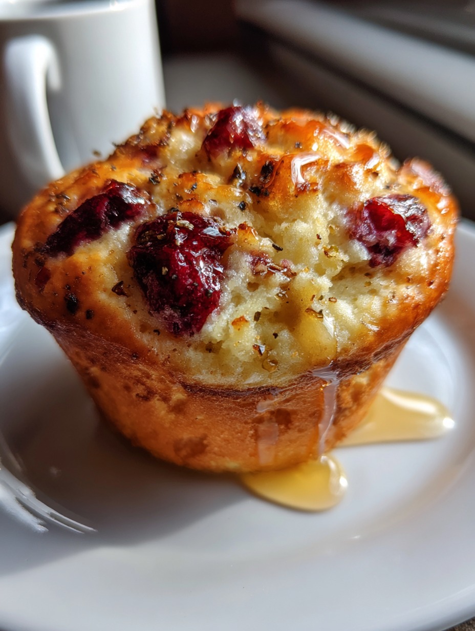 Muffin en tasse au cottage cheese et cranberries recette facile