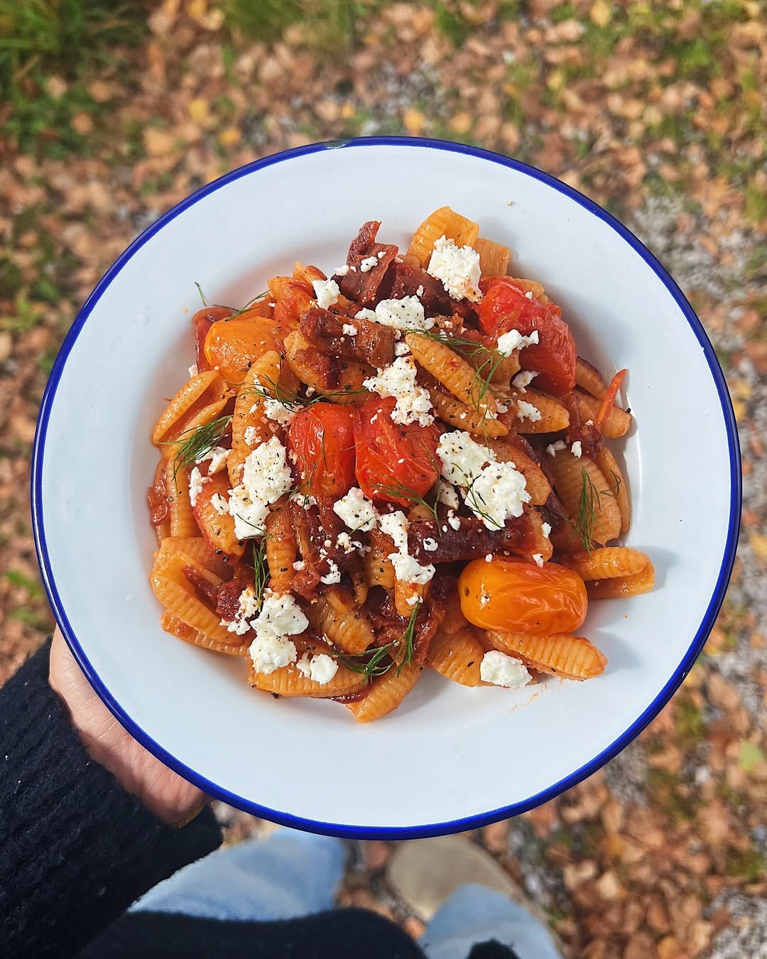 Pâtes au trio de tomates et oignon caramélisé recette facile