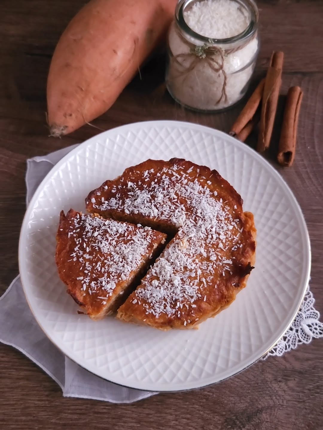 Cake à patate douce au airfryer - étapes de préparation