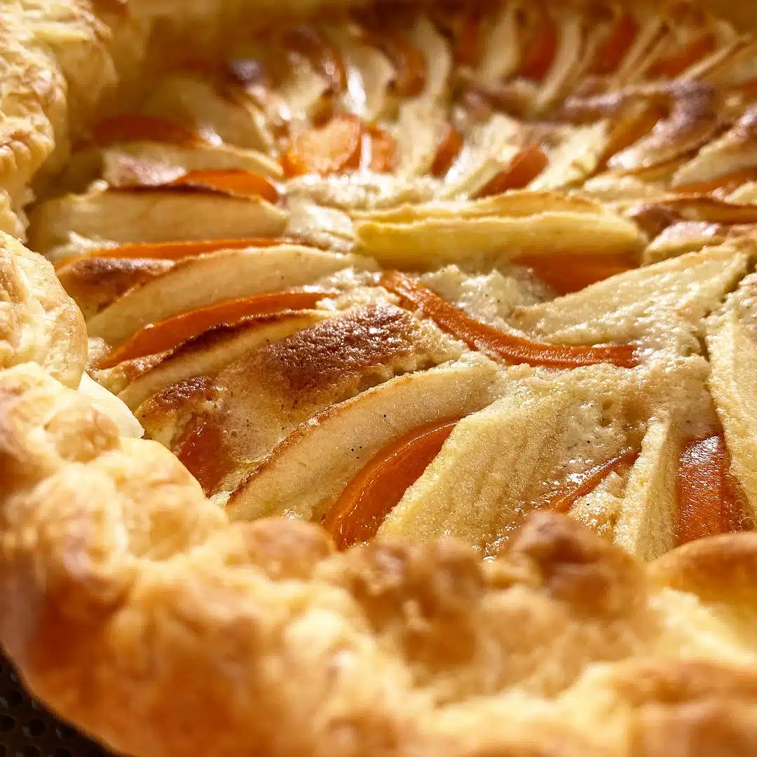 Tarte pommes abricots et amandes - étapes de préparation