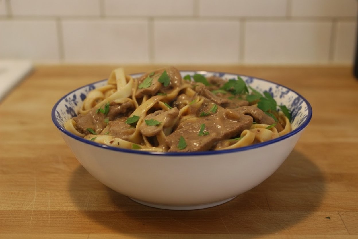 Boeuf Stroganoff sans vin : la recette recette facile