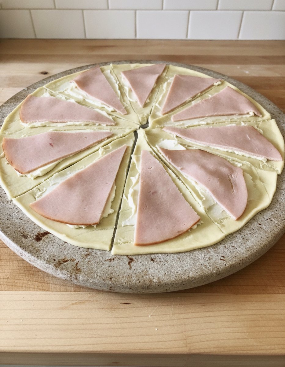 Petits croissants jambon (apéritif) recette