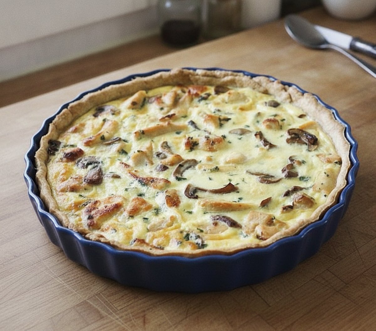 Quiche aux champignons (végé) recette facile