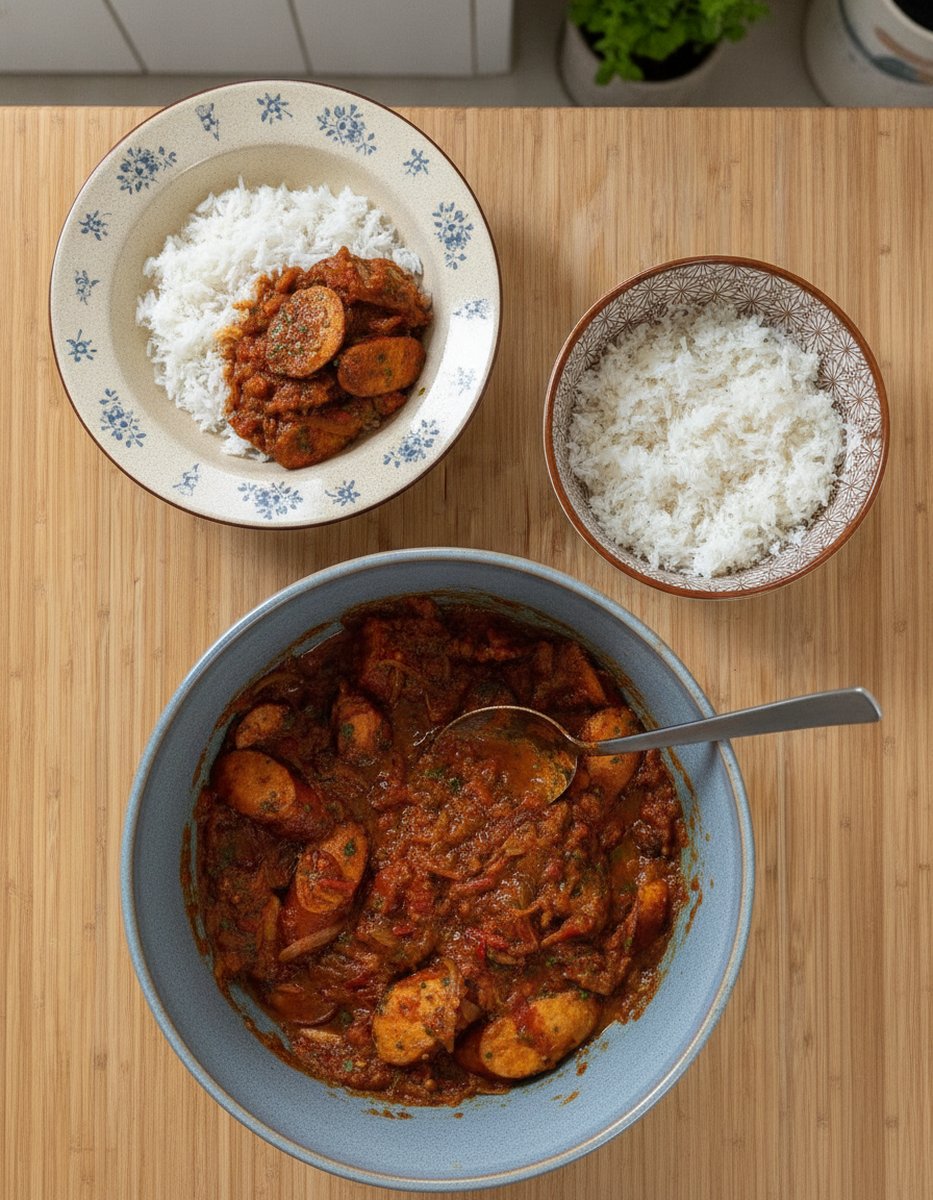 Rougail saucisses réunionnais antilles