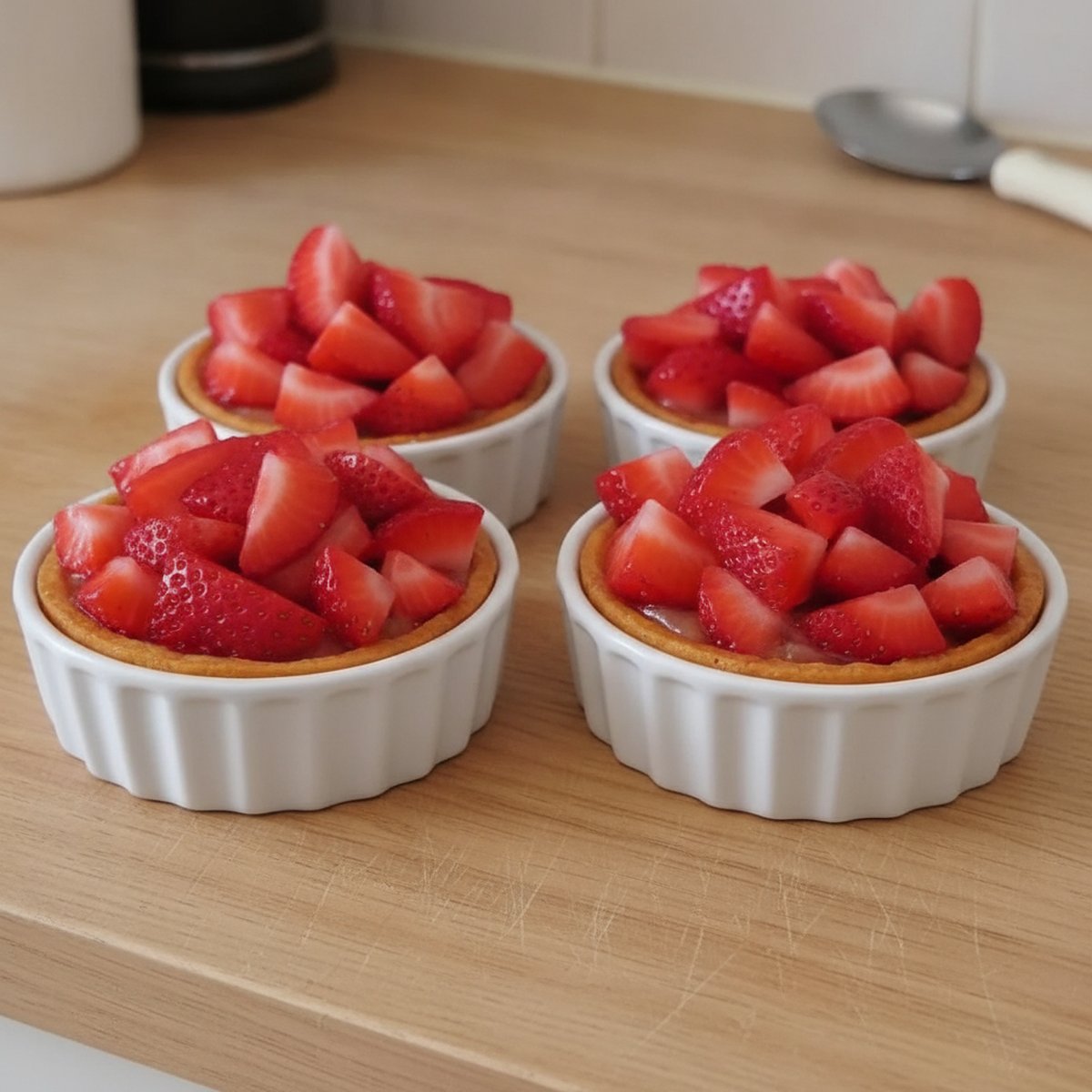 Tartelette Fraise Rhubarbe recette facile