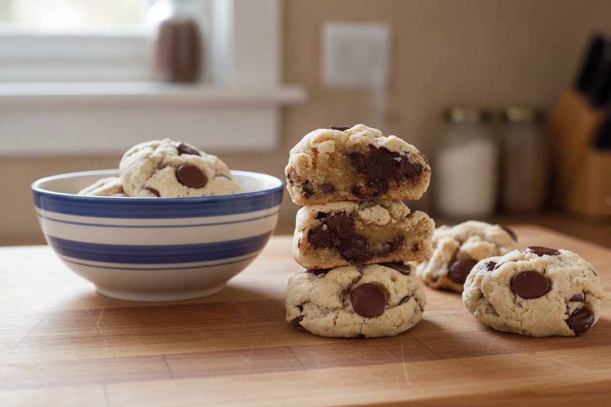 Cookies à l'huile de coco et pépites de chocolat sans gluten recette facile